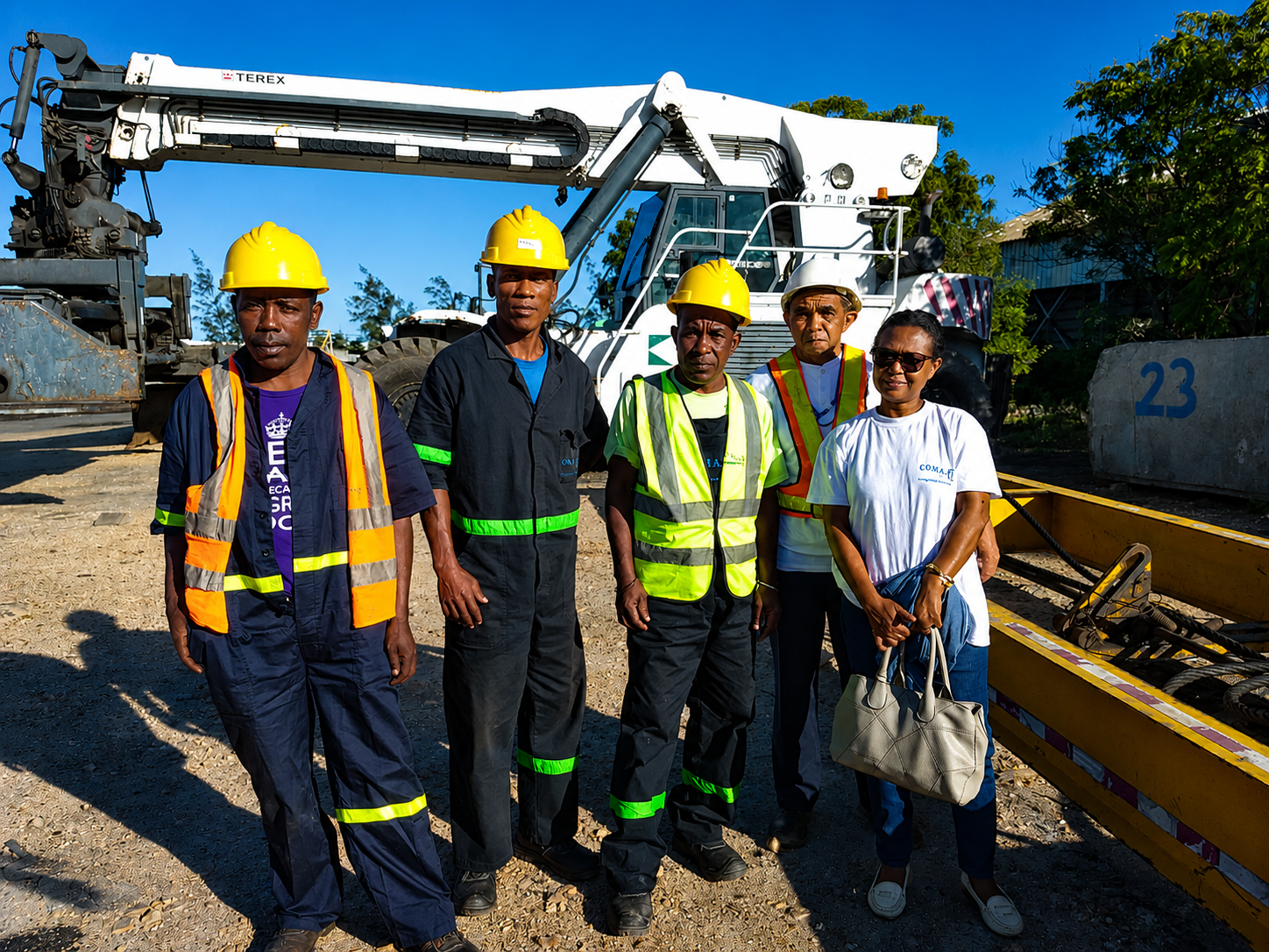 Conduite sécuritaire de grue sur navire.